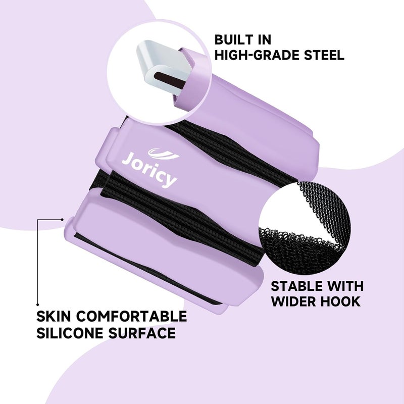 JORICY Wrist Ankle Weights for Women Men, Leg Arm Wrist Weights Bangles 1lb*2 1.5lb*2 2lb*2Wearable Weights Pilates Weighted Bracelet for Strength Training Walking Swimming Exercises Yoga Physical Therapy - Image 2